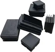 Square Plastic Blanking End Cap Tube Pipe Insert Plug Bung Black Waterproof Cap Foot Cover (Color : 4pcs, Size : 60x60mm)