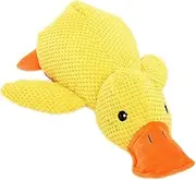 2025 New Yellow Duck Dog Toy, The Mellow Ducks Calming Pillow, Dogs Ducks Toy with Quacking Sound for Indoor Dogs (Yellow)