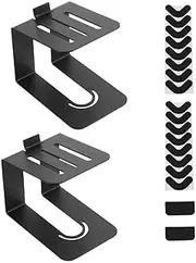 2X Desktop Speaker Stands Small Speaker Racks 5 Degrees Tilted Table Mount Holders Metal Support Base for Game Room Home