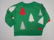Infant Baby Girl 12 Month Christmas Sweatshirt Green Pullover
