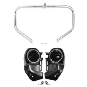 Lower Vented Fairing Speaker Pod Engine Guard Bar Fit For Harley Road King 09-13