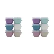 12pc Melii Luxe Snap & Go Pods Snack Food Container w/ Snap-on Lids 20z/60ml
