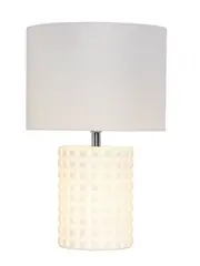 Milla 2 Light Tall Table Lamp in White