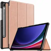 For Samsung Galaxy Tab S9 11.0 Folio Smart Leather Magnetic Stand Case Cover (Rose Gold)