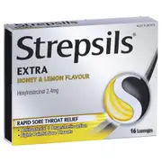 Strepsils Extra Anaesthetic Lozenges Honey & Lemon 16 Pack