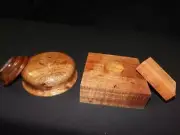 SPECTACULAR EXOTIC HAWAIIAN SELECT CURLY KOA 3PC TABLE ACCENTS TURNING BOWL#7