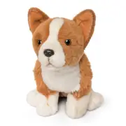 Living Nature 30cm Sitting Corgi Kids Soft Stuffed Animal Plush Toy Brown 0+