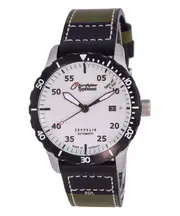 Zeppelin Eurofighter Beige Luminous Dial Automatic Diver 72685 200M Mens Watch