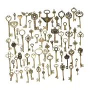 69pcs Mixed Skeleton Keys Large Small Exquisite Shape Crown Shape Christmas gift