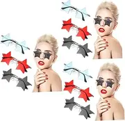 NOLITOY 9 Pairs Novelty Eye Wear Funny Party Eyewear Decorative Glasses Stylish Eyeglasses Sunglasses for Party Cloud Sunglasses Party Eyeglasses Adult Tassel Copper Alloy Photo Miss