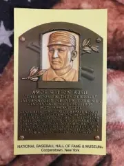Amos Rusie Postcard- Baseball Hall of Fame Induction Plaque - Cooperstown Photo