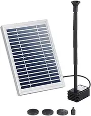 Gardeon Solar Water Fountain, 4.4ft Bird Bath Feature Pond Pump Submersible Filter Outdoor Features Fountains Garden Pool Patio Decoration, with Powered DC Brushless Battery Multicoloured