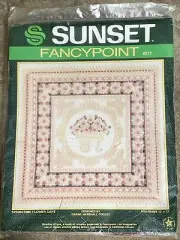 Sunset SPRINGTIME FLOWER CART Fancypoint Kit #6517 Vtg 1986 Sealed