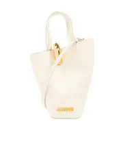 Jacquemus The Small Bambola Asymmetric Mini Bucket Bag One size Light ivory
