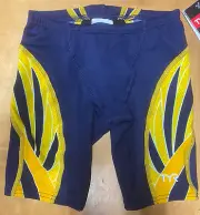 TYR Boys Youth 22 Small Navy Blue Gold Jammer Swim Suit PHOENIX SPLICE FLAME New