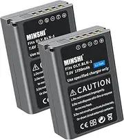 [MINSHI] BLN-1 (2 Pack) Replacement Battery Compatible with Olympus Pen E-P5【7.6V 1750mAh】 High Performance Compatible Camera Battery 2023IAB