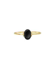 Tiramisu 14K Black Spinel Ring