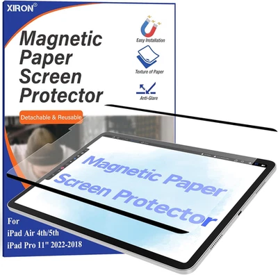 Magnetic Paper Screen Protector for Ipad Pro 11 Inch 2022-2018 & Ipad Air 5Th &