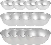 LALAFINA 12pcs Bath Salt Ball Mold Round Chocolate Mold Gel Melter Mini Sphere Pans Tins Hemisphere Cake Tin Round Cake Tin Product para Tin Foil Half Sphere Pan Molds Silver Aluminum Alloy