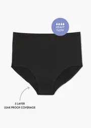 [Taking Shape] Taking Shape Period Leak Proof Undies Heavy Size 20 in Black, Bamboo - Plus Size Women's Underwear Black