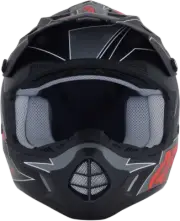Afx Fx-17 Helmet - Aced - Matte Black/Red - Xl 0110-6487
