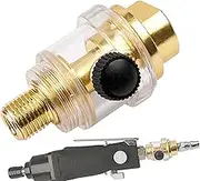 Inline Pneumatic Oiler - Tool Lubricator for Air Compression, Threaded Automatic Oiler Accessories for Air Wrenches