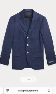 NWT polo Ralph Lauren Linen Boys Blazer SZ 20R
