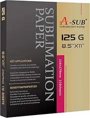 A-SUB Sublimation Paper 8.5'' x 11'' for EPSON ME SeriesRICOH GX Series and SAWGRASS Printers110 Sheets Letter Size