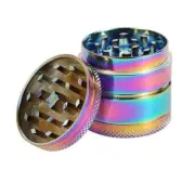 1.5 Inch 4pc Metal Grinder Herb Tobacco Grinder 40mm Rainbow Grinder Crusher