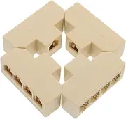 6p4c Landline Adaptor 4-Way Splitter Abs Telephone Line Adapter for Office