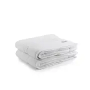 2pc Onkaparinga 60x90cm Cotton Flinders Premium Bath Mats Set 800GSM White
