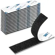 16 Pairs Hook and Loop Strips with Adhesive 1x4 inch, Heavy Duty Interlocking Tape, Sticky Backing Fastener for Securing & Mounting