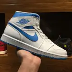 AIR JORDAN 1 MID 北卡藍 女款 中筒 休閒鞋 籃球鞋 BQ6472-114