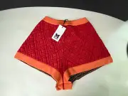 M Missoni Womens New with Tags Size 40 or 4 Red & Orange Zig Zag Shorts