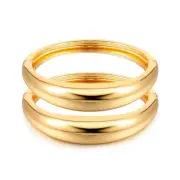 Gold/Silver Cuff Bangle Bracelets For Women Set Chunky Trendy Gold Round Set