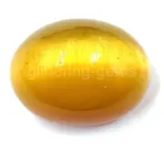 433.25 Ct Oval Shape Lab-Created Cats Eye Yellow IGL Certified Loose Gems 5MSZ