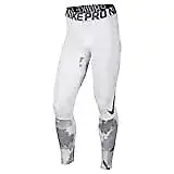 Nike Men's Hyperwarm Compression Tights White 801986-100