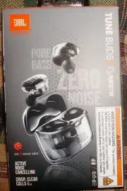 JBL Tune Buds True Wireless Bluetooth Noise Cancelling Earbuds, Ghost Black NEW