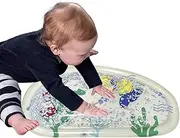 Water Play Mat, Inflatable Tummy Time Pad, Sensory Development Toy, Leakproof Design, Colorful Floating Graphics, for, Boys Girls Bath, Easter, Beach Fun