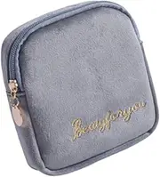 [Healvian] Reusable Sanitary Towel Storage Pouch Zippered Diaper Bag for Outdoor Compact Travel Coin Purse for Women and Girls