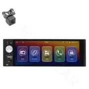 Car FM Radio Stereo MP5 Player Bluetooth Hands-Free For Android Auto W/8LED Cam (for: Honda Civic)