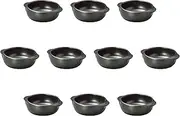Set of 10, Small Black Round Au Gratin [5.7 x 4.7 x 1.8 inches (14.5 x 12 x 4.5 cm) | Setomonohonpo
