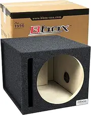 Atrend Bbox 12SVSC Single Vented 12 Inch Subwoofer Box - Premium Subwoofer Box Improves Audio Quality, Sound & Bass - Car Subwoofer Boxes & Enclosures with Nickel Finish Terminals