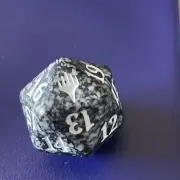 MTG BLACK Planeswalker Spindown D20 Dice Life Counter Magic Free Ship
