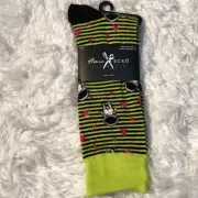 Marc Ecko Cut & Sew Mens Novelty Crew Socks Green Astronaut