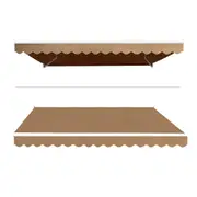 Retractable Folding Arm Awning Motorised Sunshade 4Mx2.5M Beige