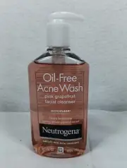 Neutrogena Oil-Free Acne Wash Pink Grapefruit Facial Cleanser Microclear 9.1 Oz.
