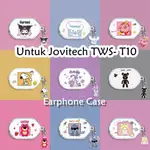 UNGU 適用於 JOVITECH TWS T10 保護套卡通紫兔透明軟矽膠耳機套保護套