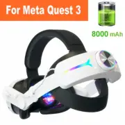 For Meta Quest3 VR Headset with 8000mAh Battery Pack Power Bank Elite Head Strap
