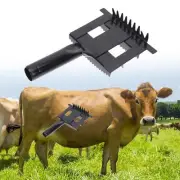 Livestock Shedding Comb Stainless Steel Grooming Rake for Ponies Cattle Horse